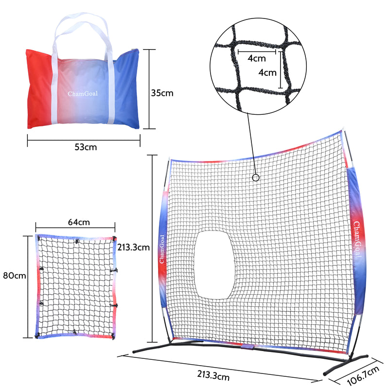 Load image into Gallery viewer, Compact Transport 7' x 7' Baseball Softball Pitch-Through Net