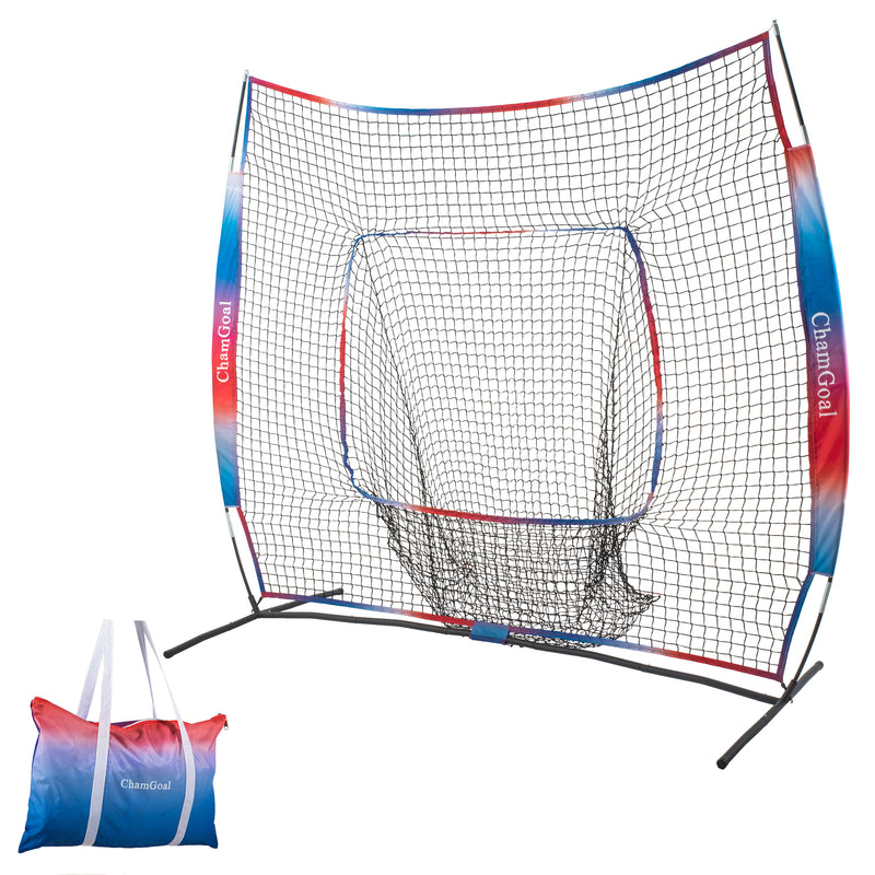 Load image into Gallery viewer, Upgraded 7' x 7' Baseball Softball Net for Hitting and Pitching with carrying bag
