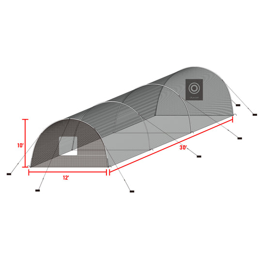 30'x12'x10' Batting Cage for Baseball, Softball, Golf, Ourdoor, Backyard
