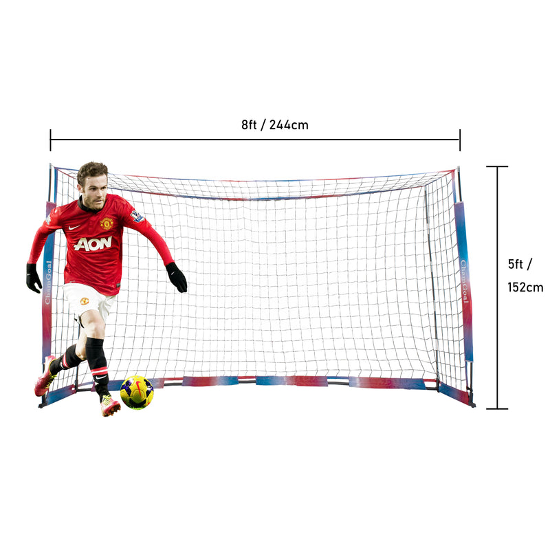 Load image into Gallery viewer, 8' x 5' Portable Soccer Goal Net size demonstration
