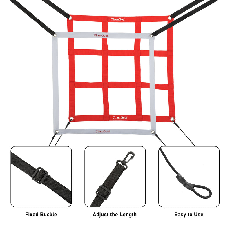 Load image into Gallery viewer, Adjustable Strike Zone Target for Pitching, 2 Pack details adjustable buckles