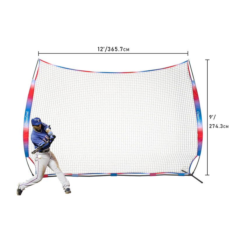 Load image into Gallery viewer, 12' x 9' Portable Sports Barrier Net, Collapsible Backstop Net for Multi-Sport
