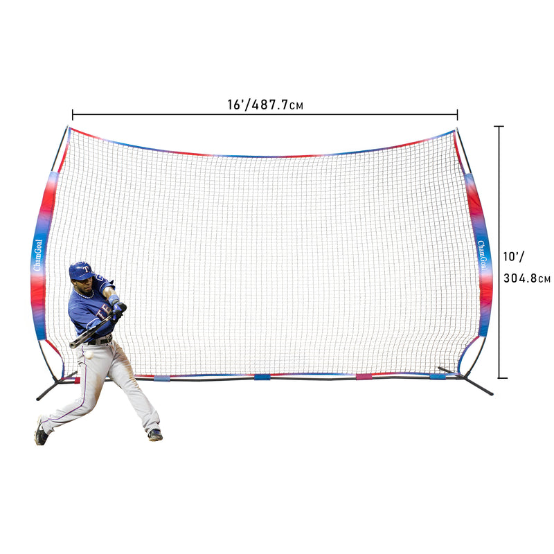 Load image into Gallery viewer, 16' x 10' Portable Sports Barrier Net, Collapsible Backstop Net for Multi-Sport