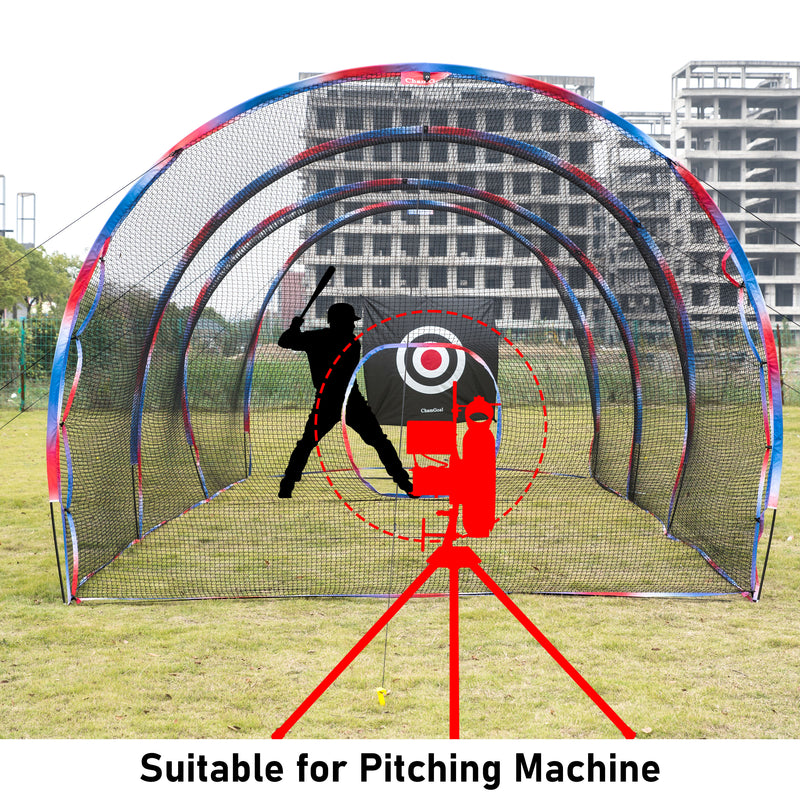 Load image into Gallery viewer, 30&#39;x12&#39;x10&#39; Batting Cage for Baseball, Softball, Golf, Ourdoor, Backyard
