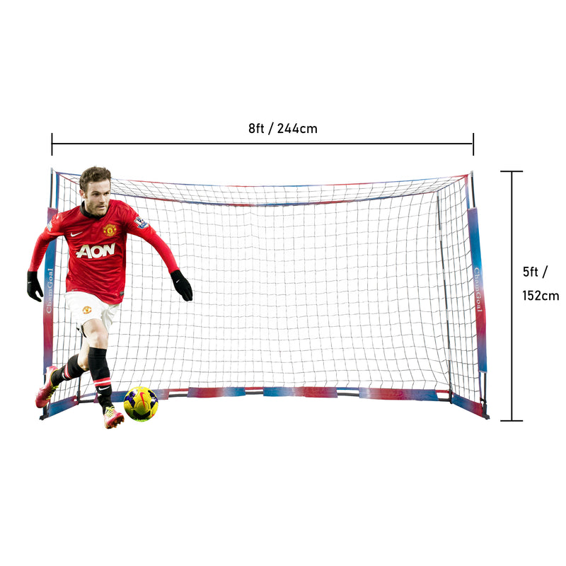 Load image into Gallery viewer, 8&#39; x 5&#39; Portable Soccer Goal Net size demonstration
