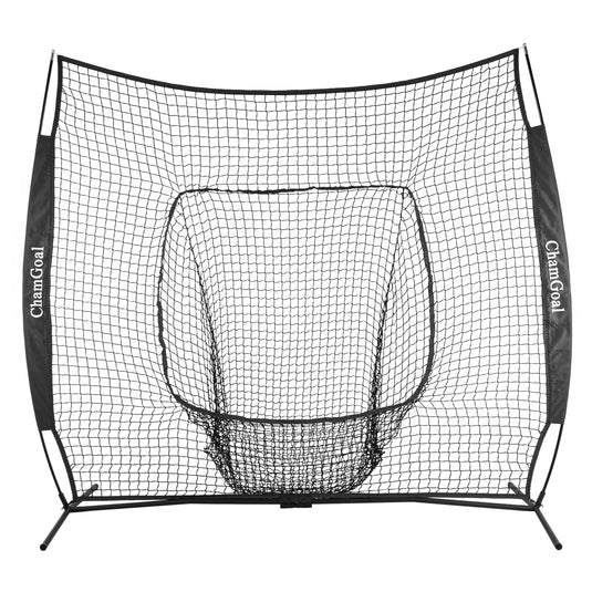Compact Transport 7' x 7' Baseball Softball Net for Hitting and Pitching